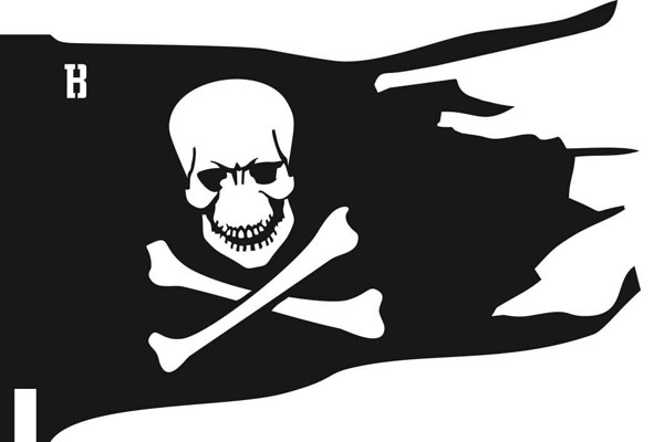 Средний флюгер Пиратский флаг